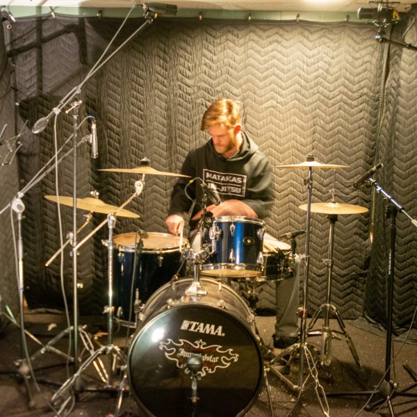 Drum recording session