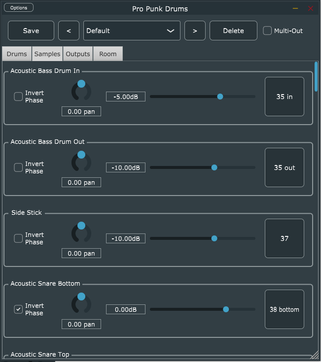 Default JUCE UI